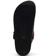 Marc Nolan Men's Solana Brown Woven Leather Backstrap Clogs