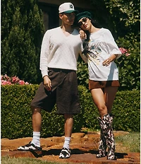 Marc Nolan Women's Belle Cow Print Hair Calf Knee High Boots