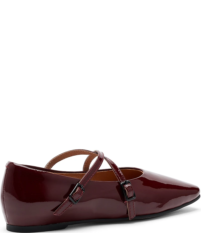 Marc Nolan Women's Billie Patent Leather Mary Jane Cross Strap Flats