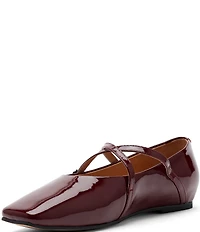 Marc Nolan Women's Billie Patent Leather Mary Jane Cross Strap Flats