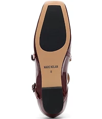 Marc Nolan Women's Billie Patent Leather Mary Jane Cross Strap Flats