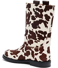 Marc Nolan Women's Blair Cow Print Hair Calf Riding Boots