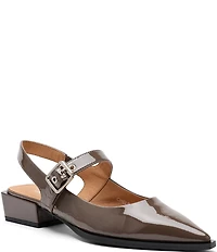 Marc Nolan Women's Chelsea Patent Leather Slingback Block Heel Pumps