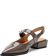 Marc Nolan Women's Chelsea Patent Leather Slingback Block Heel Pumps