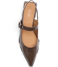 Marc Nolan Women's Chelsea Patent Leather Slingback Block Heel Pumps