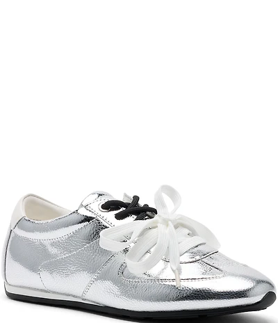 Marc Nolan Women's Colette Metallic Leather Two Tone Lace Up Sneakers