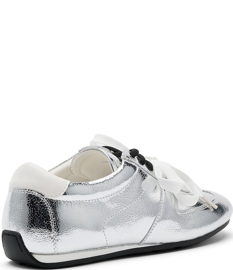 Marc Nolan Women's Colette Metallic Leather Two Tone Lace Up Sneakers
