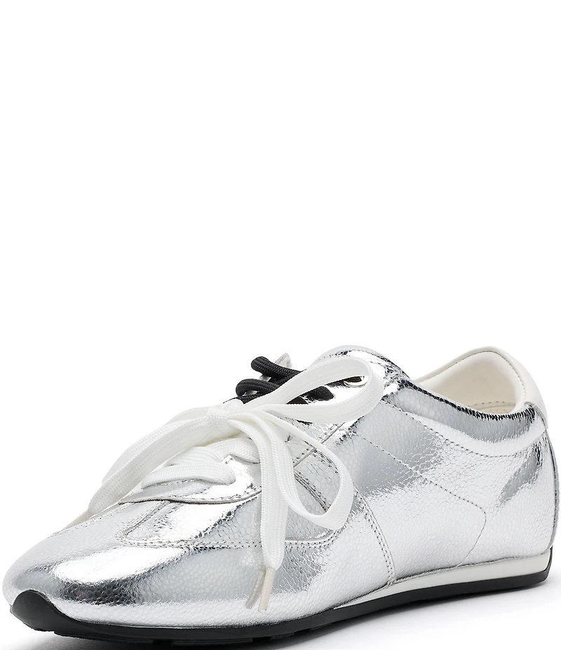 Marc Nolan Women's Colette Metallic Leather Two Tone Lace Up Sneakers