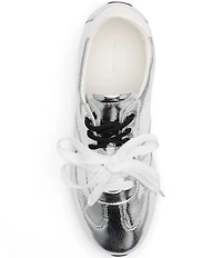 Marc Nolan Women's Colette Metallic Leather Two Tone Lace Up Sneakers