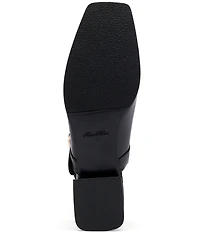 Marc Nolan Women's Cora Leather Mary Jane Lug Slingback Block Heel Pumps