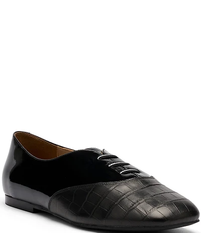 Marc Nolan Women's Crosstown Croco Patent Leather Ballet Sneakers