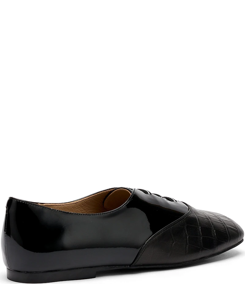 Marc Nolan Women's Crosstown Croco Patent Leather Ballet Sneakers