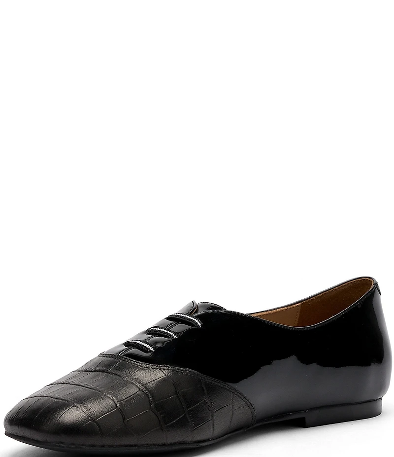 Marc Nolan Women's Crosstown Croco Patent Leather Ballet Sneakers