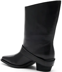 Marc Nolan Women's Donna Leather Western Moto Ankle Boots