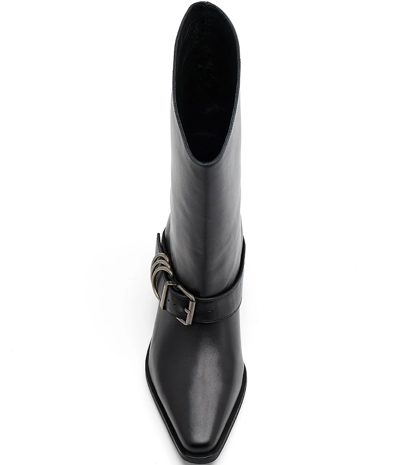 Marc Nolan Women's Donna Leather Western Moto Ankle Boots