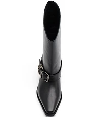 Marc Nolan Women's Donna Leather Western Moto Ankle Boots