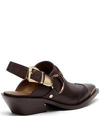 Marc Nolan Women's Frontier Leather Western Slingback Mules