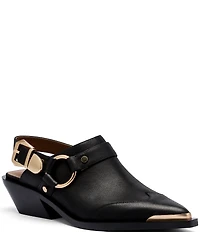 Marc Nolan Women's Frontier Leather Western Slingback Mules