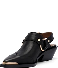 Marc Nolan Women's Frontier Leather Western Slingback Mules