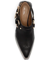 Marc Nolan Women's Frontier Leather Western Slingback Mules
