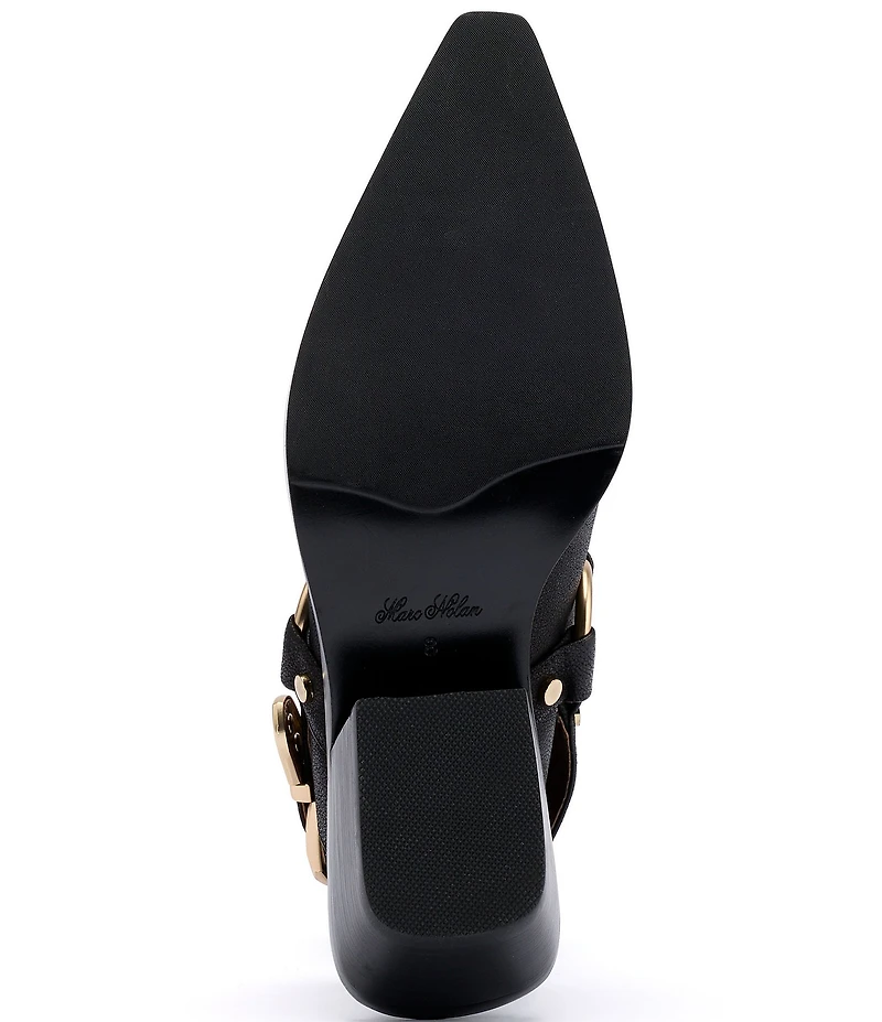 Marc Nolan Women's Frontier Leather Western Slingback Mules