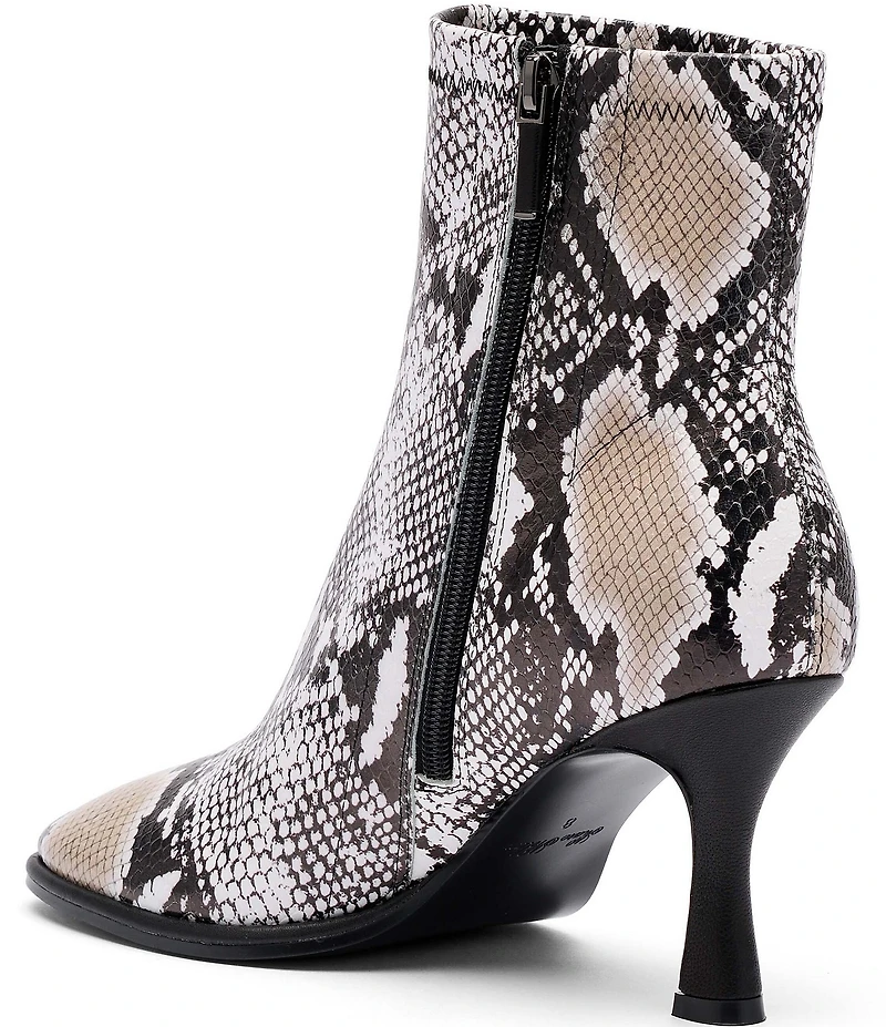 Marc Nolan Women's Gloria Snake Embossed Leather Ankle Boots