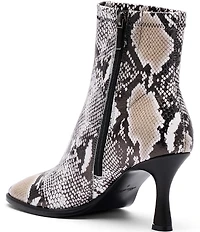 Marc Nolan Women's Gloria Snake Embossed Leather Ankle Boots