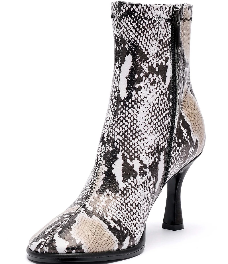 Marc Nolan Women's Gloria Snake Embossed Leather Ankle Boots