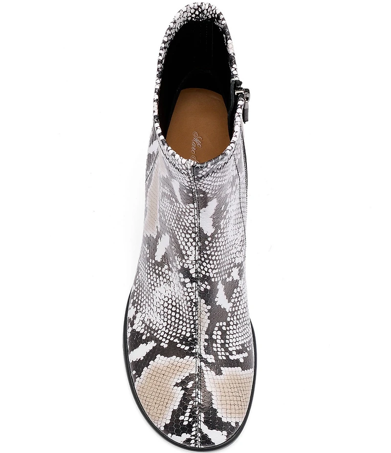 Marc Nolan Women's Gloria Snake Embossed Leather Ankle Boots