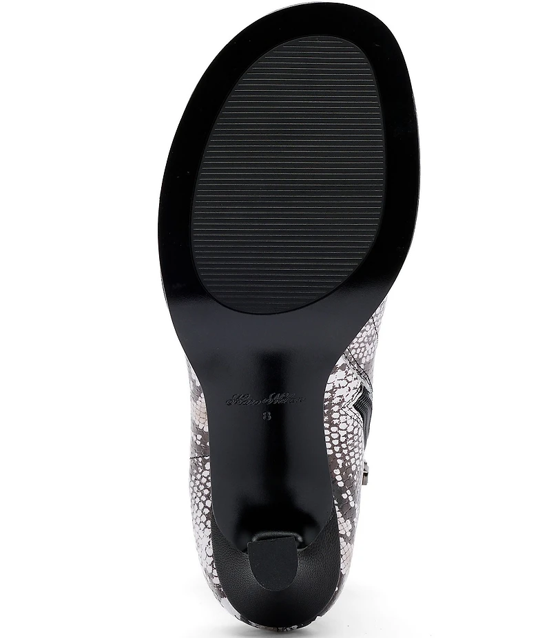 Marc Nolan Women's Gloria Snake Embossed Leather Ankle Boots