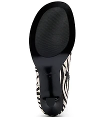 Marc Nolan Women's Gloria Zebra Print Hair Calf Ankle Boots