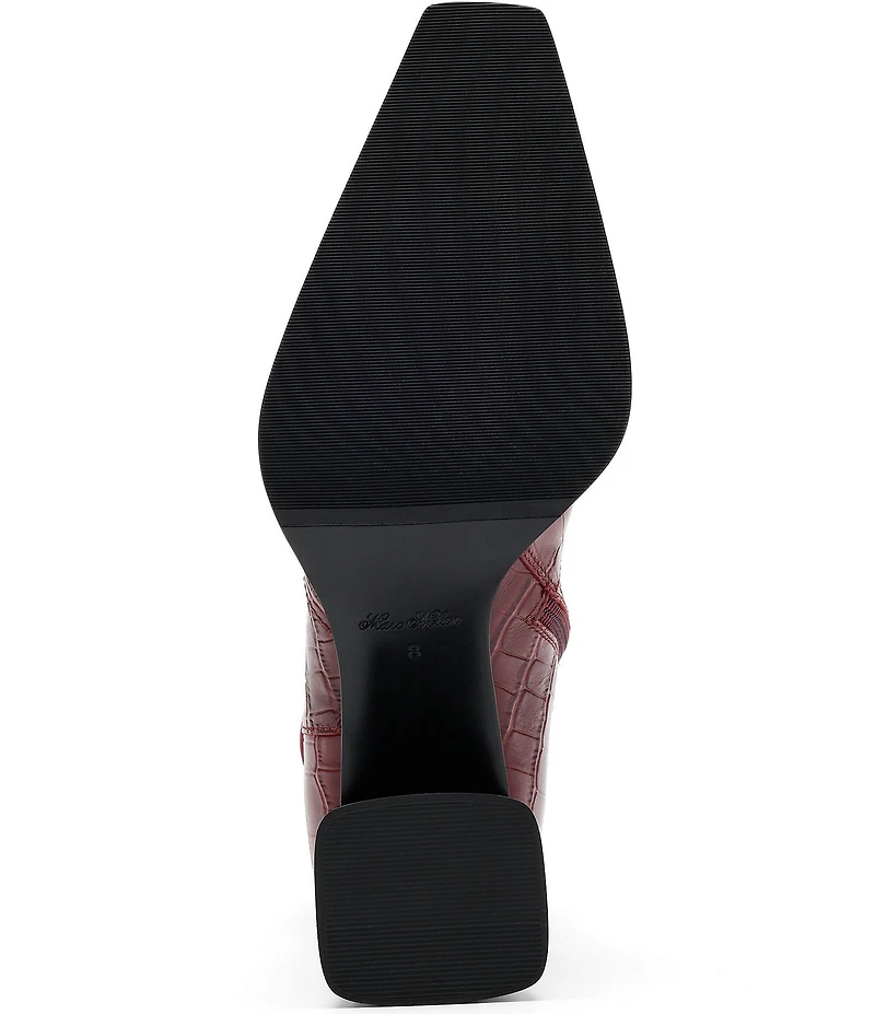 Marc Nolan Women's Harper Croco Embossed Leather Chelsea Ankle Boots