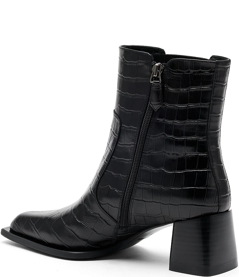 Marc Nolan Women's Harper Croco Embossed Leather Chelsea Ankle Boots