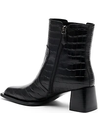 Marc Nolan Women's Harper Croco Embossed Leather Chelsea Ankle Boots