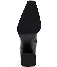 Marc Nolan Women's Harper Croco Embossed Leather Chelsea Ankle Boots