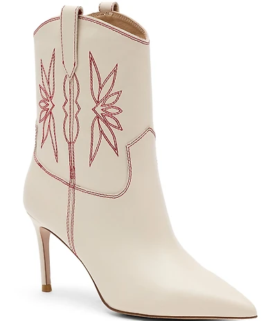 Marc Nolan Women's Jolene Leather Western Stiletto Ankle Boots