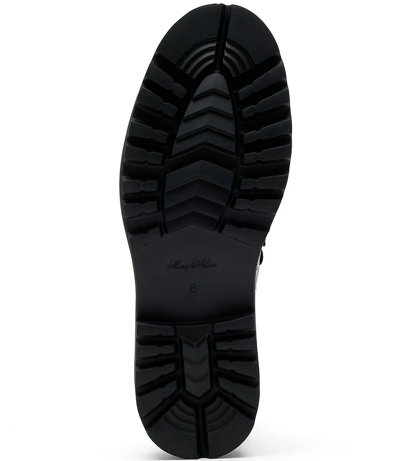 Marc Nolan Women's Journey Croco Embossed Leather Kiltie Lug Tassel Loafers