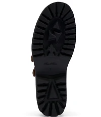 Marc Nolan Women's Lexi Brown Distressed Leather Double Buckle Mules