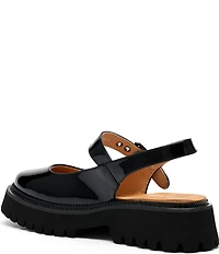 Marc Nolan Women's Luna Patent Leather Mary Jane Lug Slingback Pumps