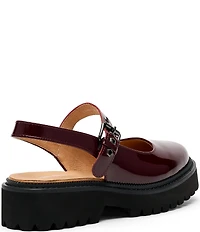 Marc Nolan Women's Luna Patent Leather Mary Jane Lug Slingback Pumps