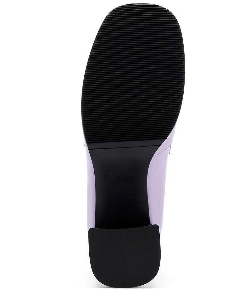 Marc Nolan Women's Margot Patent Leather Rhinestone Ornamented Block Pumps