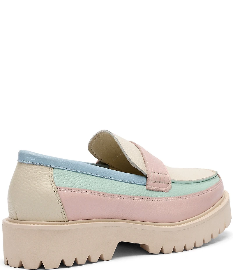 Marc Nolan Women's Ms. Adler Leather Lug Penny Loafers