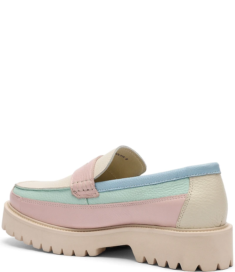 Marc Nolan Women's Ms. Adler Leather Lug Penny Loafers