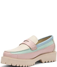 Marc Nolan Women's Ms. Adler Leather Lug Penny Loafers