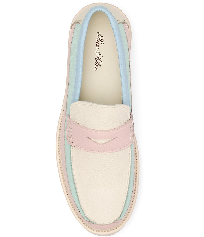 Marc Nolan Women's Ms. Adler Leather Lug Penny Loafers