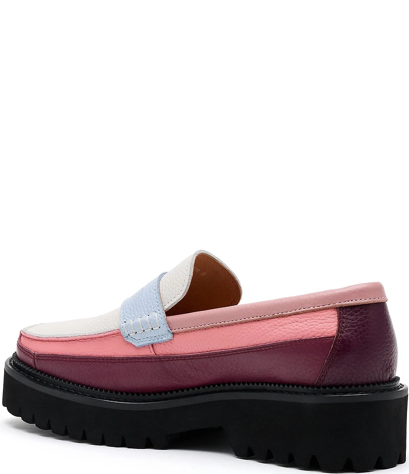 Marc Nolan Women's Ms. Adler Leather Lug Penny Loafers