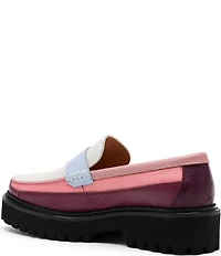 Marc Nolan Women's Ms. Adler Leather Lug Penny Loafers