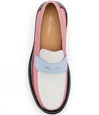 Marc Nolan Women's Ms. Adler Leather Lug Penny Loafers