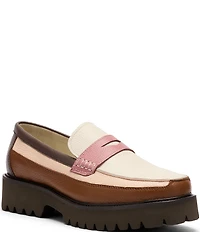 Marc Nolan Women's Ms. Adler Leather Lug Penny Loafers