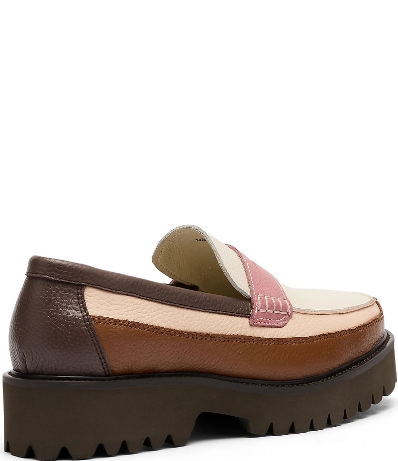 Marc Nolan Women's Ms. Adler Leather Lug Penny Loafers